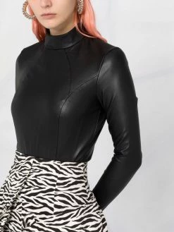 Amina Muaddi faux-leather body