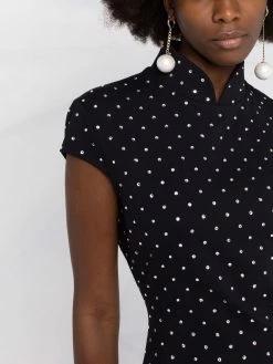 Amina Muaddi gem-studded mini dress