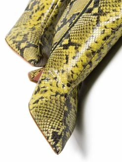 Amina Muaddi Rain python-print 95mm boots