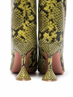 Amina Muaddi Rain python print 95mm boots 9 Amina Muaddi Rain python-print 95mm boots