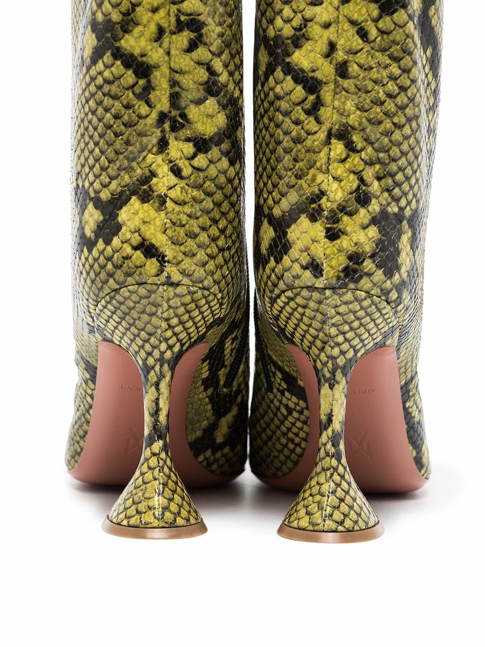 Amina Muaddi Rain python print 95mm boots 6 Amina Muaddi Rain python-print 95mm boots