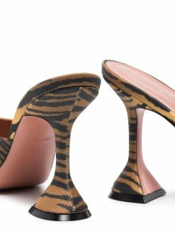 Amina Muaddi Lupita 110mm leopard-print mules