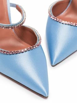 Amina Muaddi Gilda 95mm crystal-trim mules