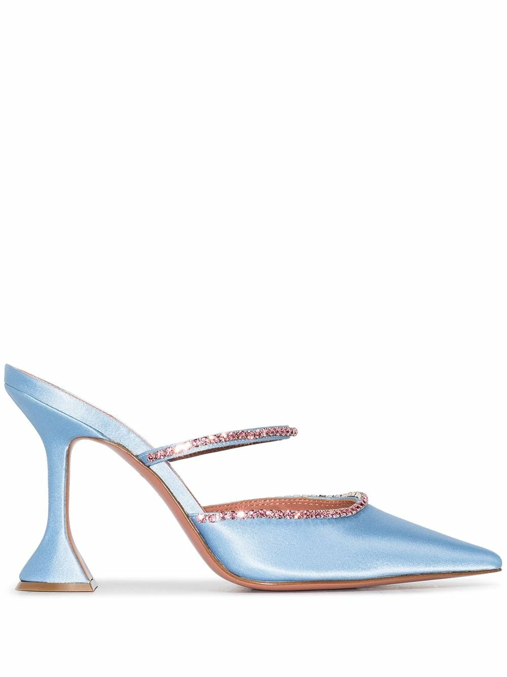 Amina Muaddi Gilda 95mm crystal trim mules 3 Amina Muaddi Gilda 95mm crystal-trim mules