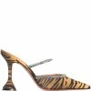 Amina Muaddi Gilda 95mm tiger print mules