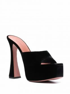 Amina Muaddi Dalida velvet sandals