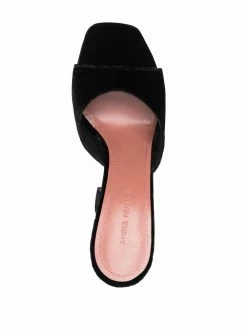 Amina Muaddi Dalida velvet sandals