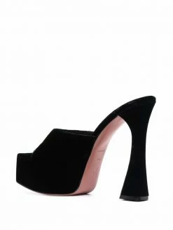 Amina Muaddi Dalida velvet sandals