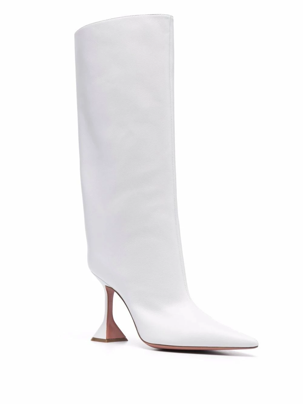 Amina Muaddi Pointed toe leather boots 4 Amina Muaddi pointed-toe leather boots