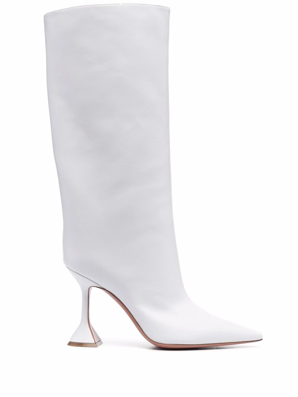 Amina Muaddi Pointed toe leather boots 3 Amina Muaddi pointed-toe leather boots