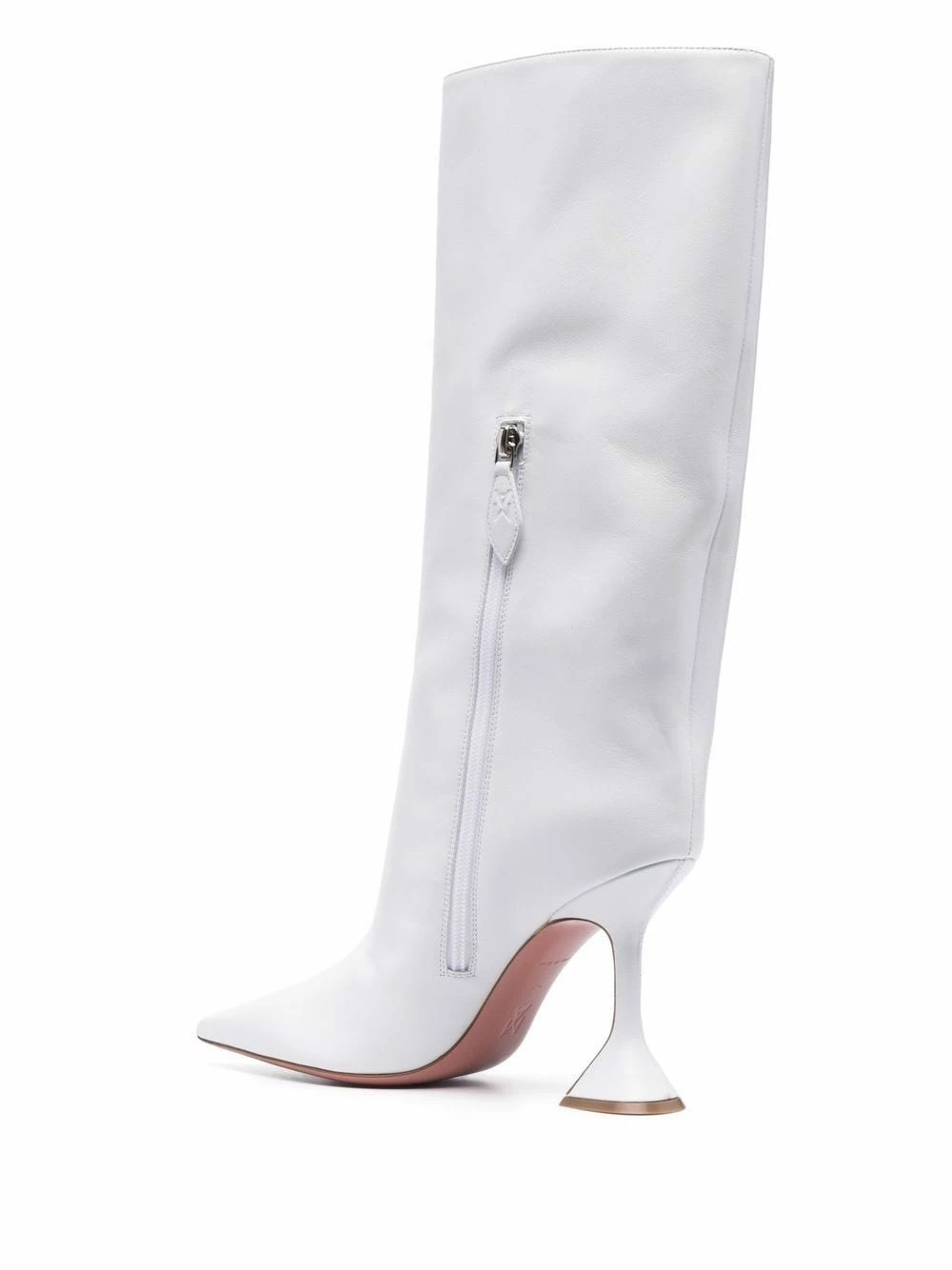 Amina Muaddi Pointed toe leather boots 5 Amina Muaddi pointed-toe leather boots