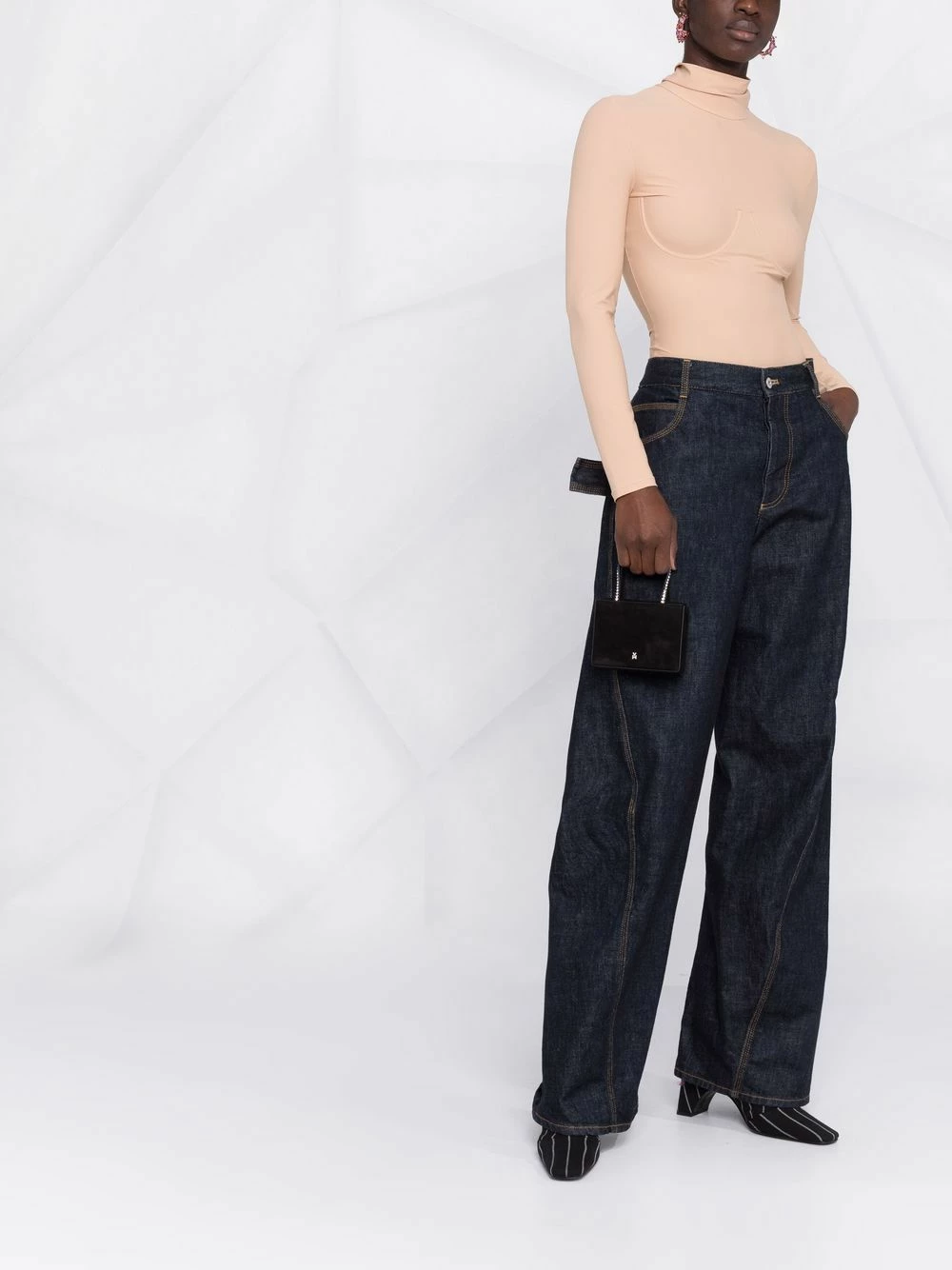 Amina Muaddi Mini Super Gilda suede bag 4 Amina Muaddi mini Super Gilda suede bag