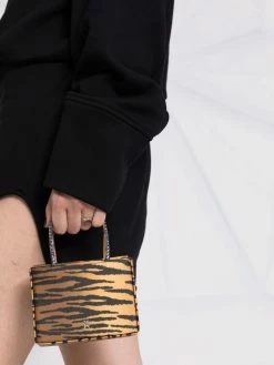 Amina Muaddi Gilda super mini tiger print bag 11 Amina Muaddi Gilda super mini tiger-print bag