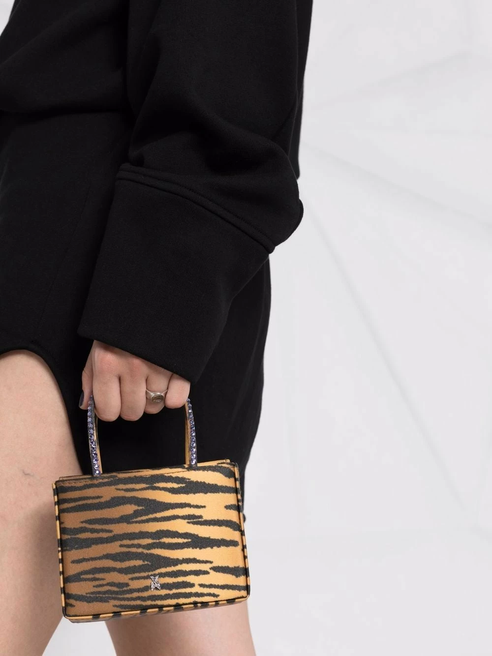 Amina Muaddi Gilda super mini tiger print bag 6 Amina Muaddi Gilda super mini tiger-print bag