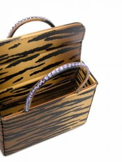 Amina Muaddi Gilda super mini tiger print bag 13 Amina Muaddi Gilda super mini tiger-print bag
