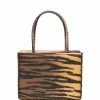 Amina Muaddi Gilda super mini tiger-print bag