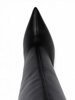 Amina Muaddi knee-high leather boots