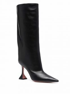 Amina Muaddi knee-high leather boots