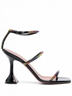 Amina Muaddi Stylish Shop 9 Amina Muaddi gilda rainbow crystal-embellished sandals