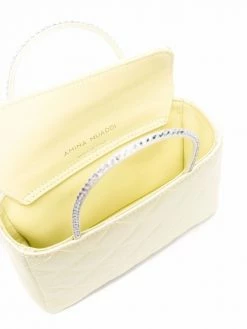 Amina Muaddi Mini diamond quilted clutch bag 13 Amina Muaddi mini diamond-quilted clutch bag