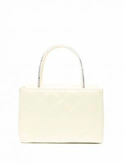 Amina Muaddi Stylish Shop 19 Amina Muaddi mini diamond-quilted clutch bag