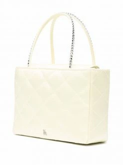 Amina Muaddi Mini diamond quilted clutch bag 11 Amina Muaddi mini diamond-quilted clutch bag