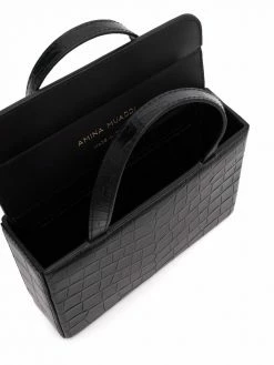 Amina Muaddi Amini Gilda crocodile mini bag