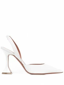 Amina Muaddi pointed-toe slingback-strap pumps