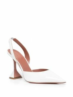 Amina Muaddi pointed-toe slingback-strap pumps