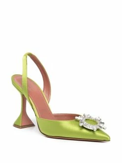 Amina Muaddi crystal-embellished pointed-toe pumps