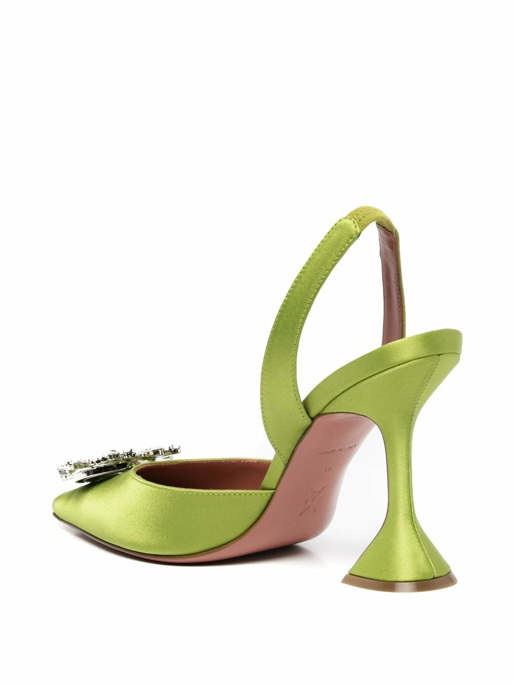 Amina Muaddi Crystal embellished pointed toe pumps 5 Amina Muaddi crystal-embellished pointed-toe pumps