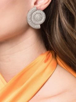 Amina Muaddi Tiny crystal stud earring