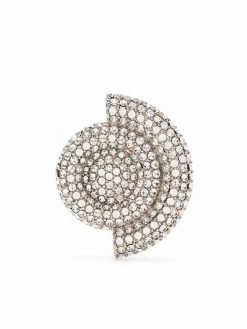 Amina Muaddi Tiny crystal stud earring